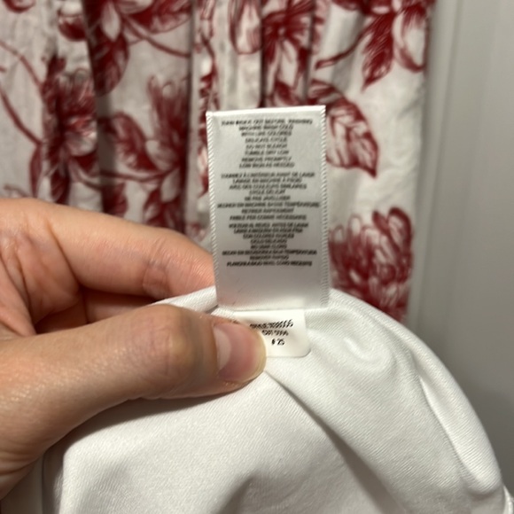 Julia Jordan Size 6 Medium Maxi dress Red and white Floral print on off shoulder - Picture 10 of 11